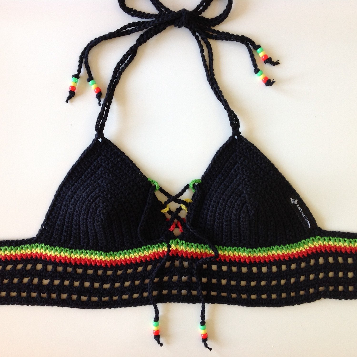 Rasta Coachella Style Crochet Bra by KnitfortatClothing on Etsy