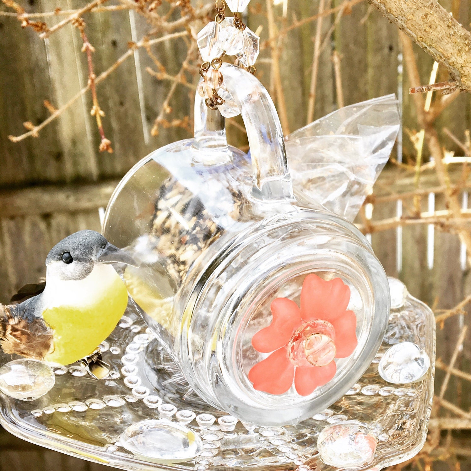 Repurposed Coffee Mug Bird Feeder Tea Cup Bird Feeder