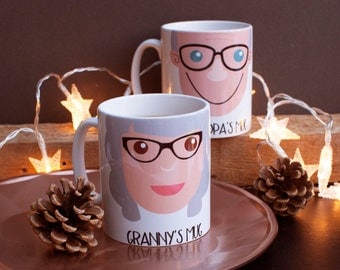 Personalised Grandparents Gift Mug-Personalised Grandad Gift Mug-Personalized Grandma Gift Mug-Gift mug-Birthday Gift for Grandparents-Mug