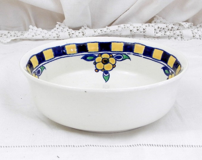 Antique Belgian "Boch Freres La Louviere" Ceramic Hand Painted Bowl, French Country Decor, Retro, Vintage, Interior, Collectable, Kitchen Antique Belgian "Boch Freres La Louviere" Ceramic Hand Painted Bowl, French Country Decor, Retro, Vintage, Interior, Collectable, Kitchen