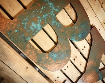 Rustic Letters-Home Decor-Wall Art-Patina Wall Letters-Family Letter-Letter Decor-Rustic Decor-Wood Letters