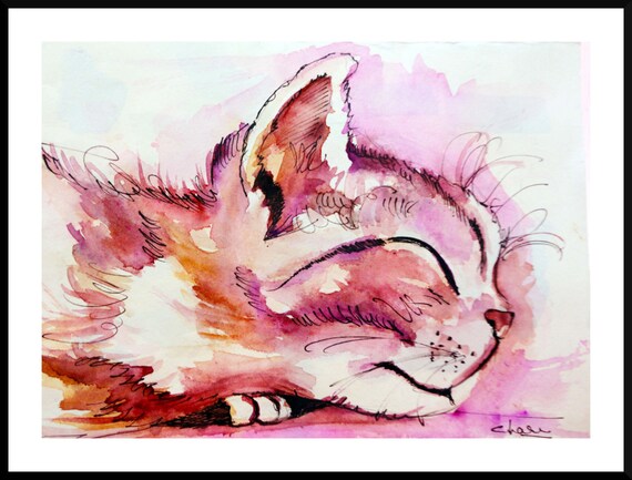 Items similar to Printable Cat Art Print downloads, Instant download ...
