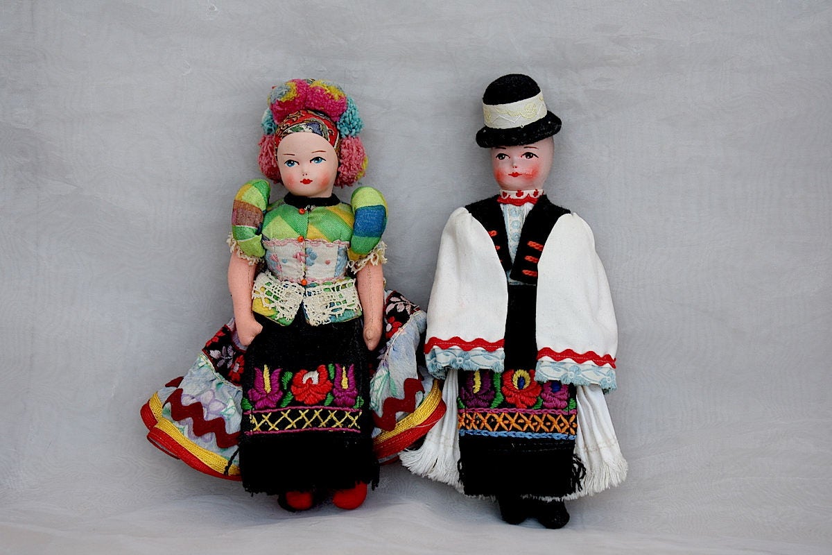 Hungarian Matyo Dolls Vintage Dolls Vintage Hungarian