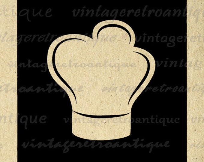 Digital Chef Hat Printable Graphic Cook Image Download Vintage Clip Art Jpg Png Eps HQ 300dpi No.3320