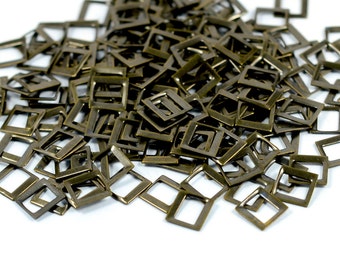 100 Pieces Antique Brass 7x7 mm Sqaure Findings