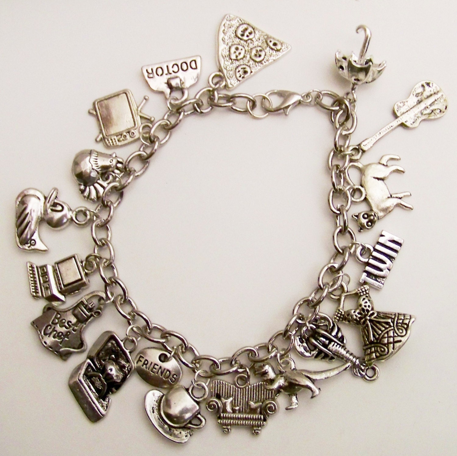 Friends TV show inspired charm bracelet TV by InspiredDesignsByRob