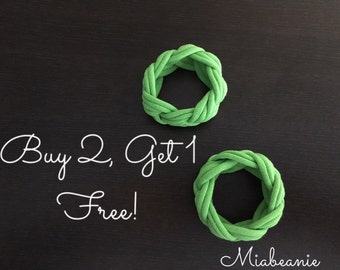 Braided Fabric Bracelets Chunky Jersey Cotton Jewelry