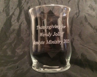 Custom Laser engraved candle holders...FREE ETCHING