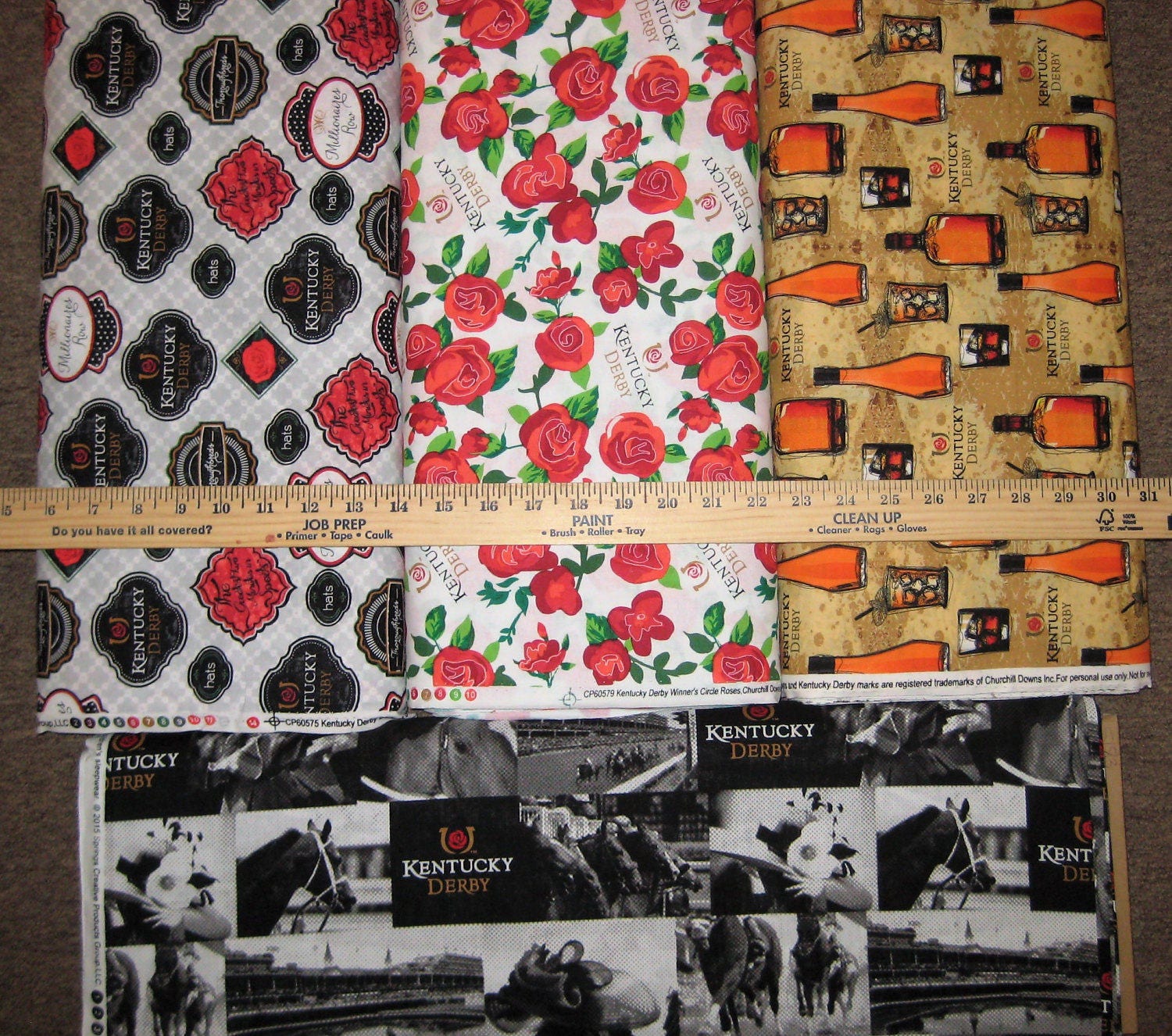 Kentucky Derby Cotton Fabric by Springs Creative 4 Options