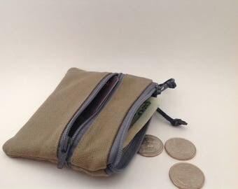 3 zips pouch, 3 zip wallet pouch, 3 pockets credit card wallet, 3 pockets wallet, 3 zips coin purse, pocket size canvas wallet,