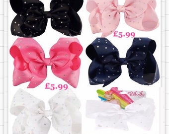 Not a JOJO SIWA Hair clip x 1 HANDMADE with large 8 inch bow. Add a name for free.