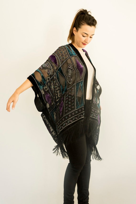 sheer kimono outfit