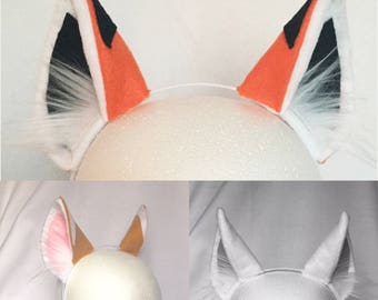 Fox ears headband choose from 3 designs, custom fox ears fox headband red fox ears fennec fox ears arctic fox ears headband