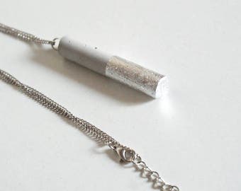 Concrete necklace, modern jewelry, concrete jewelry, modern necklace, gray concrete necklace, gift for her, unique jewelry