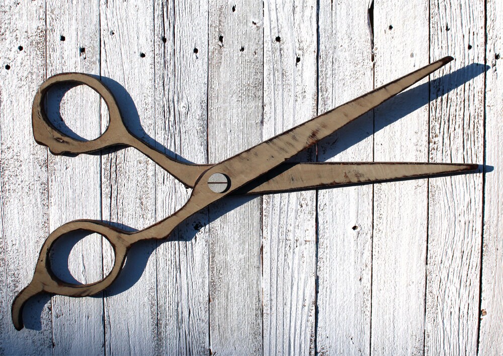 Barber Shop Decor Giant Wood Scissor Gift For Hairdresser Gift