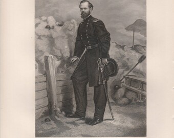 James P. McPherson Antique Steel Engraving National Portrait Gallery of Eminent Americans 1862