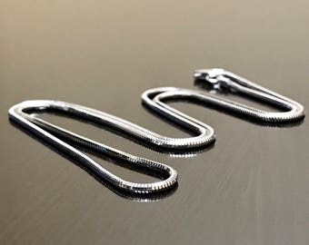 Sterling Silver Snake Chain - Snake Silver Necklace - Snake Silver Chain - Handmade Silver Snake Necklace - Snake Chain Silver - Snake Chain