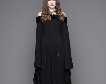 Vivo Sawari Crossed Cuff Batwing Top - Black / White Polka