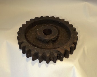 Large Heavy Metal Gear, Cog or Sprocket, Rusty Industrial Salvage