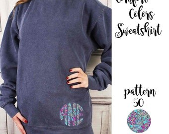 Comfort Colors Sweatshirt with Monogram