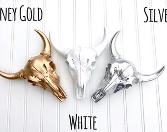Small Faux Cow Skull - MINI Longhorn Skull - Animal Skull - Animal Decor - Taxidermy - Bull Skull - Longhorn - Animal Decor - Rustic Decor