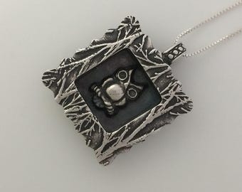 Owl Shadowbox Pendant
