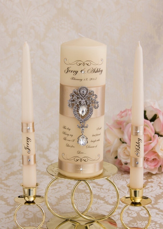 Unity Candle Set Wedding Unity Candle Set Personalized