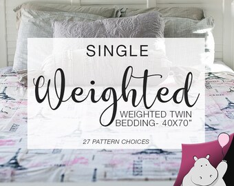 Single Size Weighted Blanket - You Pick Pattern & Weight - 40x70"