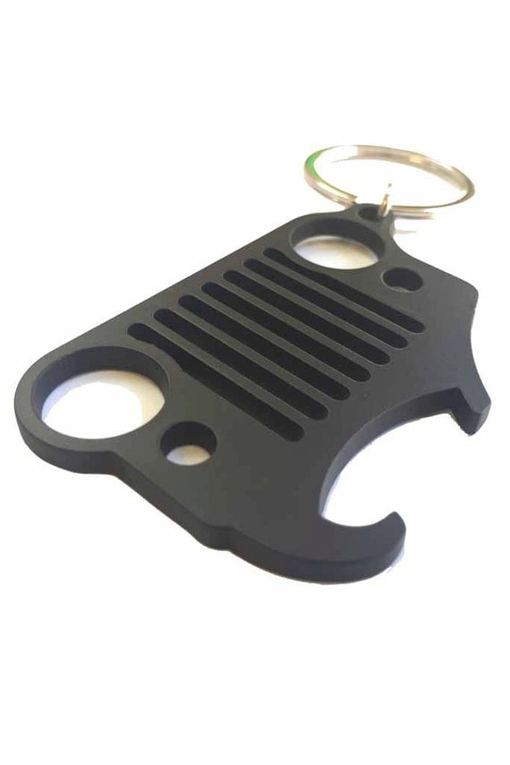 Jeep Keychain Bottle Opener Black