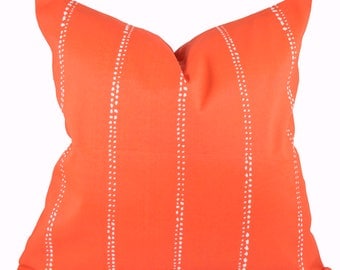 Patio Decor - Premier Prints Outdoor Carlo Orange Pillow Cover- Outdoor Pillow Cover - Made to Order in Over 20 Sizes - Zipper Closure