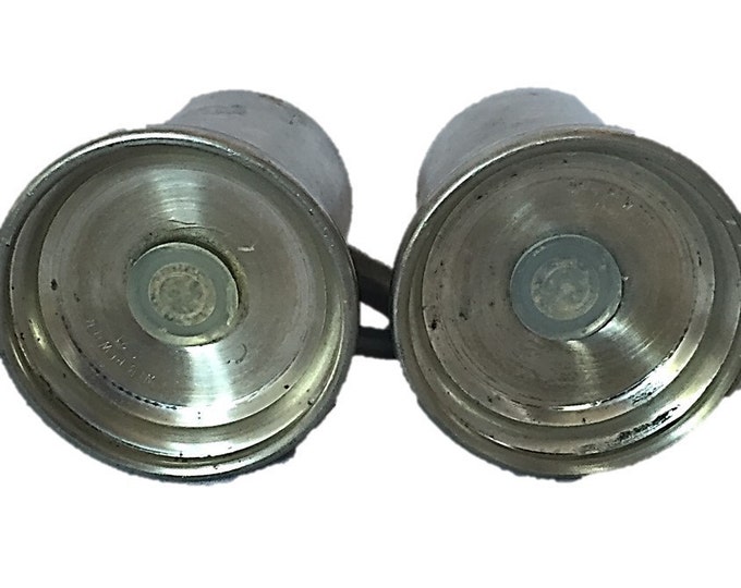 Vintage Pewter Salt and Pepper Shackers by Web Pewter | Mug Salt & Pepper Shakers Tankard Style