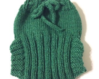 Medium Hand Knit Wool Soaker - Wool Diaper Cover - Diaper Cover - Green Wool Diaper Cover