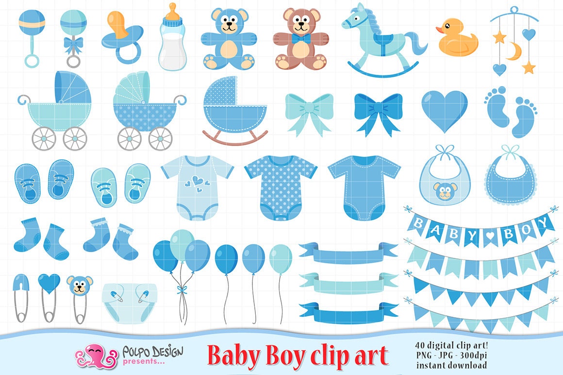 baby shower pictures clip art for a boy - photo #49