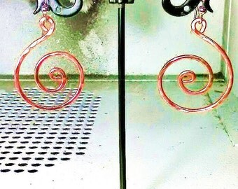 ORECCHINI Stile Etrusco Spirali ARGENTO Rame Ottone Argentone Handmade Italy S/Nichel Gioielli Artigianali Luminosi Dono d Amore Lovely Gift