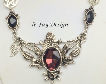 Vampire jewelry,pentagram,gothic jewelry,witch jewelry,Gothic Necklace,Gothic Style,Goth,vampire pendant,vampire necklace,dark wave jewelry