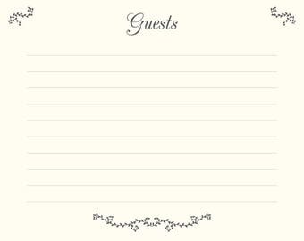 Dynamite image throughout printable guest book pages Witty image with printable guest book pages
