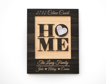 Our New Home Sign, New Home Housewarming gift, New Home Gift, Sign for Home, Entry Wall Art, Entryway Art, Family Name Sign, 9x11