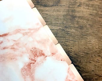 SALT LAMP: Set of 5 Planner Dividers for A5, Personal, Pocket and A6 Sized 6 Ring Planners. Side or Top Tabs.
