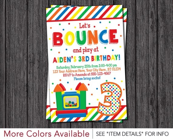 Bounce House Invitations Free 9