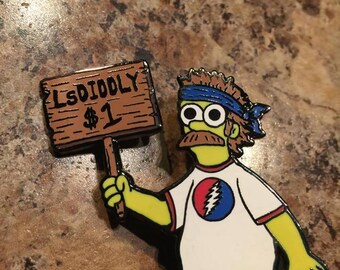 Grateful Ned Hat Pin Simpsons Ned Flanders