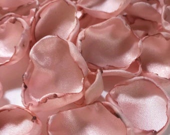 Blush pink tea stained flower petals, blush rose petals, blush table decor, flower girl petals, wedding, baby shower decor