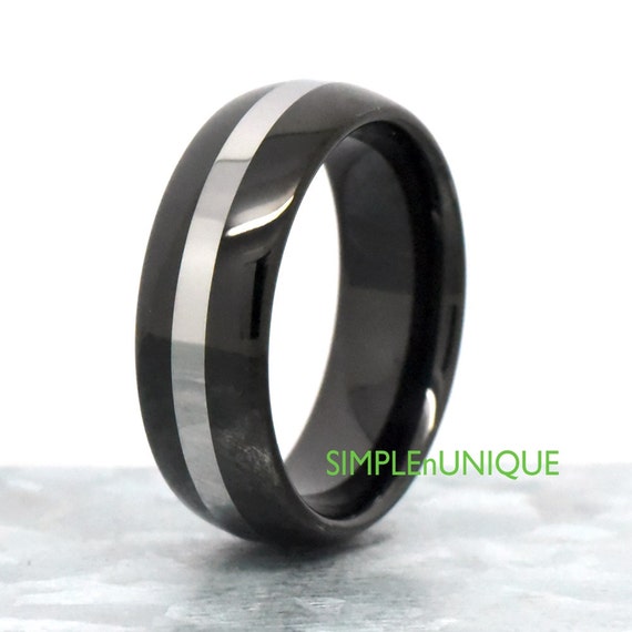 black wedding ring tungsten wedding band men wedding band tungsten promise ring for - Black Wedding Ring For Him black wedding ring tungsten wedding band men wedding band tungsten promise ring for - Black Wedding Ring For Him