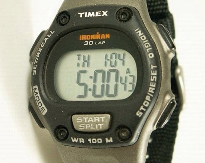 Storewide 25% Off SALE Vintage TIMEX Ironman Indiglo Quartz Water Resistant Sports Watch Featuring Original Premium Extra Features