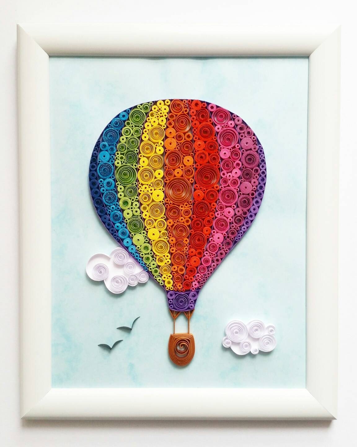Hot Air Balloon Wall Art Hot Air Balloon Paper Art Hot Air