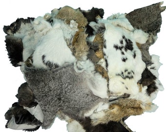 1 (one) pound of Heavy Scrap Rabbit Fur