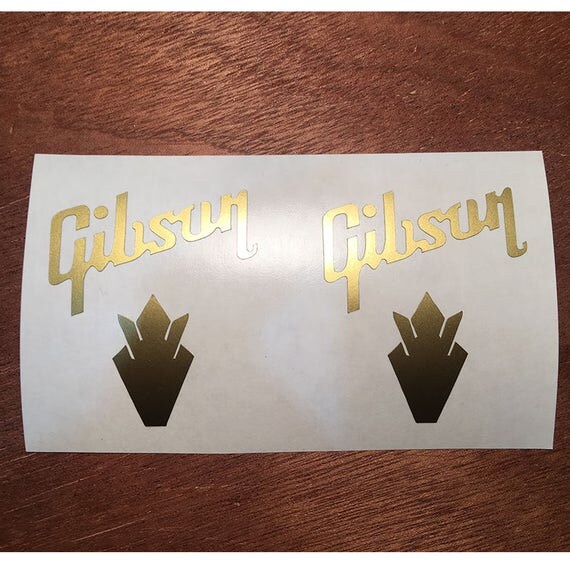 Gibson Crown Replacement Headstock Decals x2 Gibson Guitar