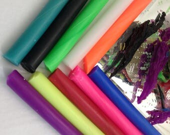Single Bottle Drip Candle - Drippers - You choose your colors, GLOW in Black Light 10 colors to choose from