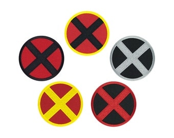 X Men - Various Colors - Embroidered Iron On Patch Iron on Applique