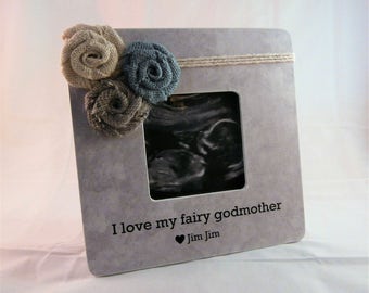 Fairy godmother gift, baptism gift for godmother frame, godparents