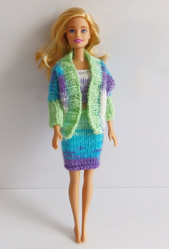 Knitting Pattern PDF Barbie Look Barbie dolman cardigan
